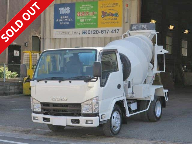 2010 Isuzu Elf Compact Concrete Mixer Truck, High-floor Kayaba Industries, Drum Capacity 2.5m3 Truck