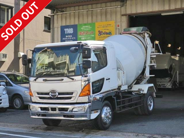 2005 Hino Ranger, extra-ton concrete mixer truck, Shinmaywa, drum capacity 6.0m3 