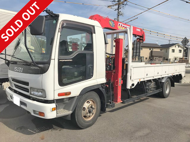 2007 Isuzu Forward, medium-sized, UNIC high-jack crane, self-lifting, 3-stage boom, hook-in, radio-controlled