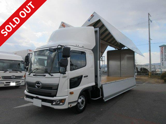 <New model> 2017 Hino Ranger, medium-sized aluminum wing, 6200 wide, 240 horsepower. Available for lease! [Rental available]