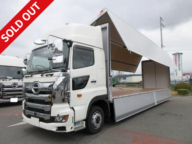 [New model] 2017 Hino Profia, large aluminum wing, low-floor 4-axle, cold weather specification/heated mirror, high roof, chrome plated, rear air suspension