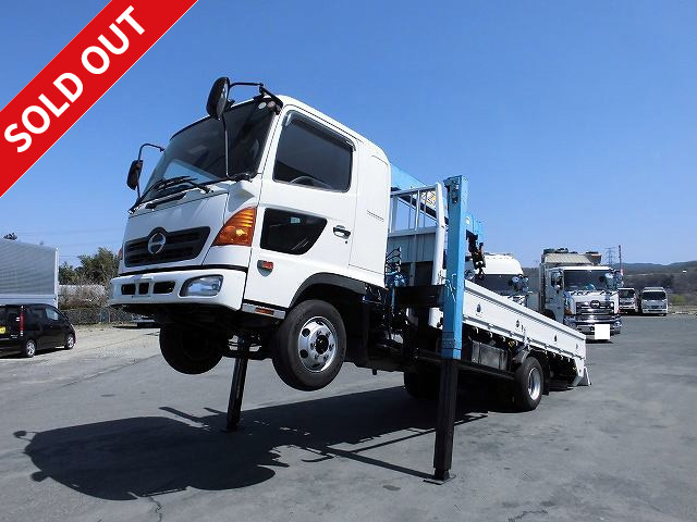 2003 Hino Ranger with medium-sized crane, high jack, Tadano 3-stage boom, 2.93t lifting capacity, with preliminary inspection