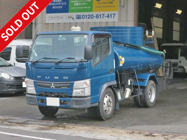 2011 Mitsubishi Fuso Canter small manure truck (vacuum truck) manufactured by Morita Econos, maximum loading capacity 3000L