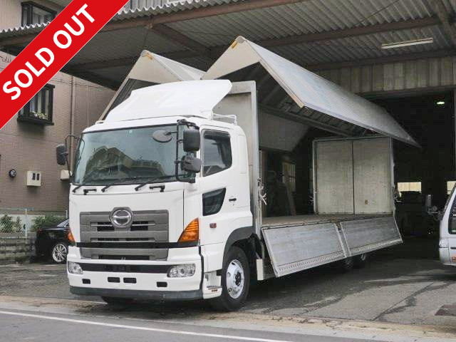 2005 Hino Profia large aluminum wing, high floor, two rear axles, rear air suspension, retarder, bed included