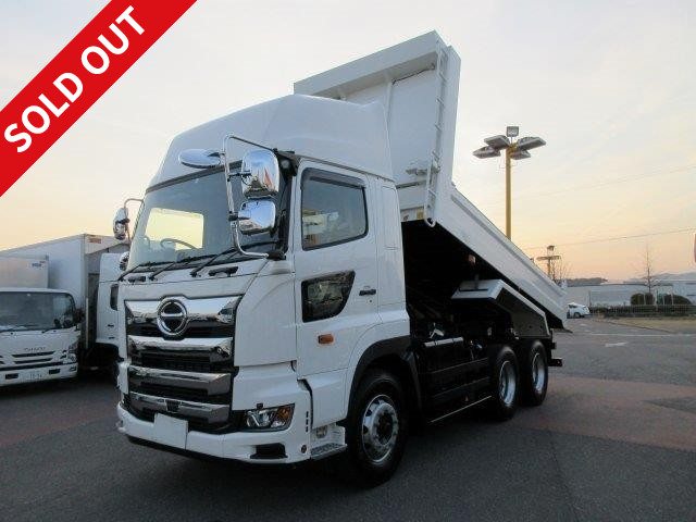 [Lease de Sugu Nori exclusive] [New model] 2018 model Hino Profia large dump truck 5400 body Shinmaywa high roof retarder with plating