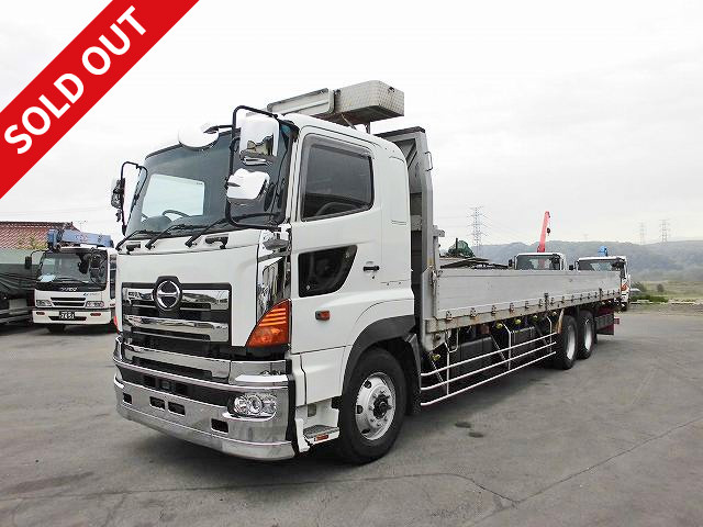 2004 model Hino Profia large flatbed, high floor, 2 differentials, aluminum block, 3-way opening, chrome-plated cab, 13 pairs of internal hooks, ETC, retarder