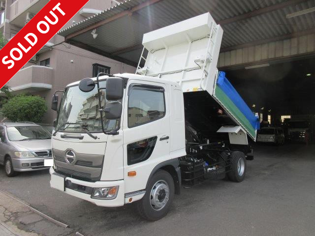 <New model> 2018 Hino Ranger, extra-ton dump truck, sand truck model, Shinmaywa-made, 240 horsepower, electric cobo lane