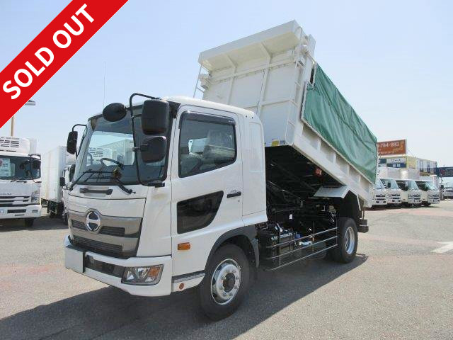 [Lease de Sugu Nori exclusive] [New model] 2018 model Hino Ranger extra-ton deep dump truck, standard width, made by Shinmaywa, no soil or sand specification vehicle (with patanko) Electric cobo lane