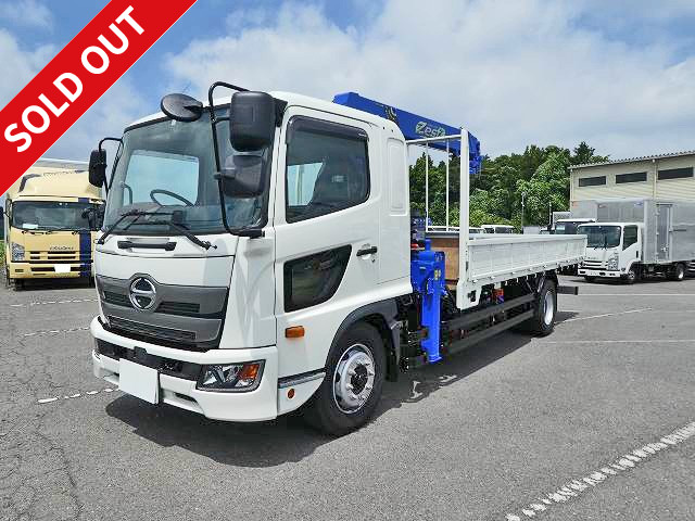 [Lease de Sugu Nori exclusive] 2018 model Hino new Ranger, extra-ton flatbed with crane, Tadano 4-stage, 2.93t lifting capacity, radio-controlled