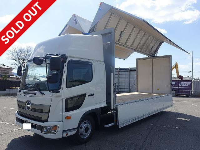 [Lease de Sugu Nori exclusive vehicle] <<New model>> 2018 model Hino Ranger, medium-sized aluminum wing, 6200 wide, high roof, with ETC and rear-view camera 