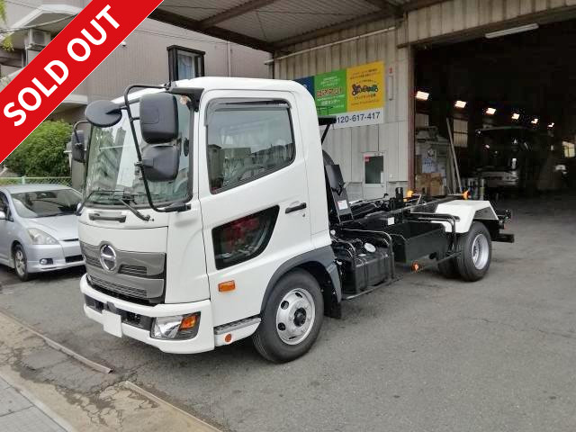 [For rental only] [New model] 2018 model Hino Ranger, medium-sized arm roll, made by Shinmaywa, bedless, remote control and ETC included 