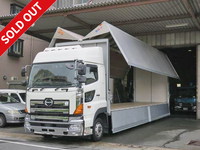 2017 Hino Profia Large aluminum wing 4-axle low floor High roof Rear air suspension Back-eye camera, ETC, retarder