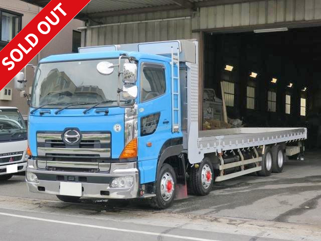 2007 Hino Profia 4-axle low-floor large flatbed aluminum block 5-way opening all-wheel air suspension 12 pairs of floor hooks retarder vehicle inspection included!