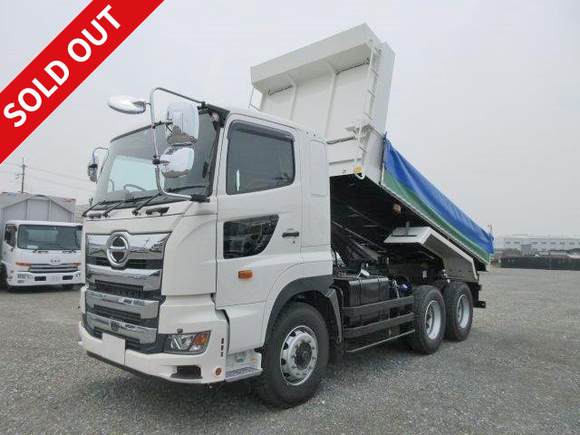 [For rental only] [New model] 2018 model Hino Profia large dump truck 5100 body made by Shinmaywa, standard roof, retarder, chrome-plated cab, with electric cobo lane