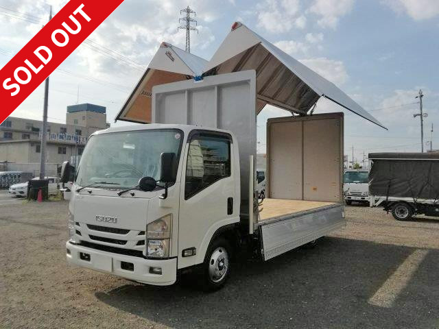 2018 Isuzu Elf small aluminum wing, low floor, 2t wide long, with rear camera and ETC