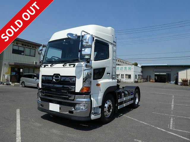 2018 Hino large tractor head <5th wheel load 10.1t 450 horsepower high roof aluminum wheels retarder differential lock>