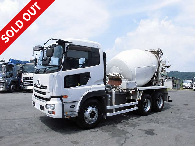 2006 Nissan UD Quon large concrete mixer truck, manufactured by Kayaba Industries, drum capacity 8.7m3, ETC included. Rentals available!