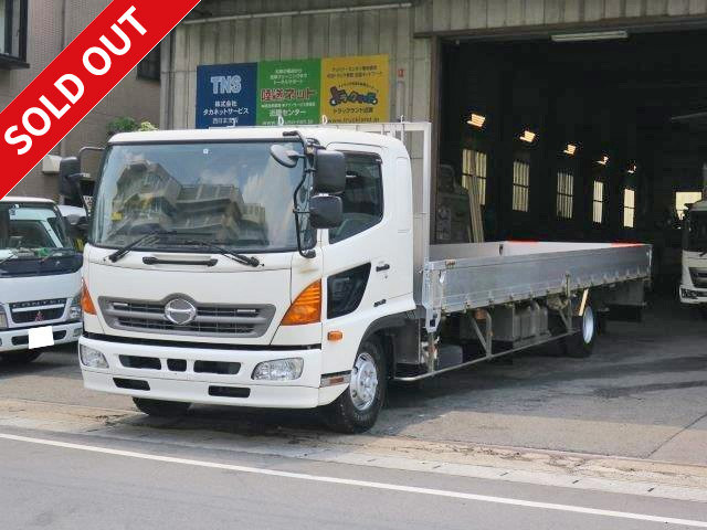 2012 Hino Ranger Medium-sized flatbed aluminum block 3-way opening Cold weather specification with heated mirrors Rear wheel air suspension