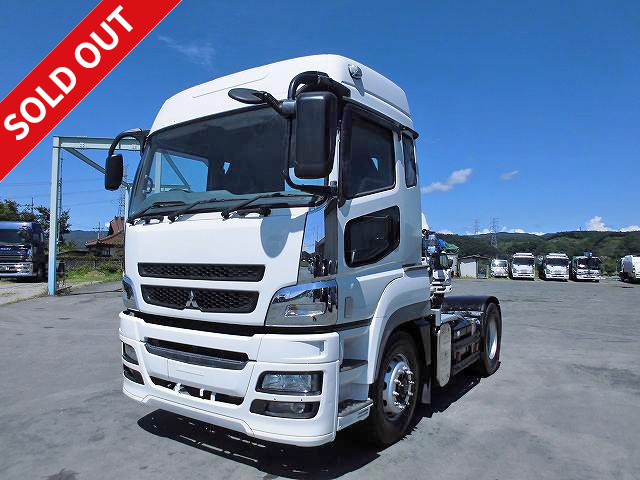 2008 Mitsubishi Fuso Super Great Tractor Head, 5th wheel load 11.0t [with PTO], 460 horsepower, rear wheel air suspension, high roof