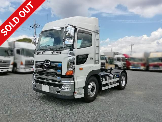 [Lease de Sugu Nori exclusive] 2018 model Hino large tractor head <5th wheel load 11.5t 450 horsepower high roof aluminum wheels retarder differential lock>