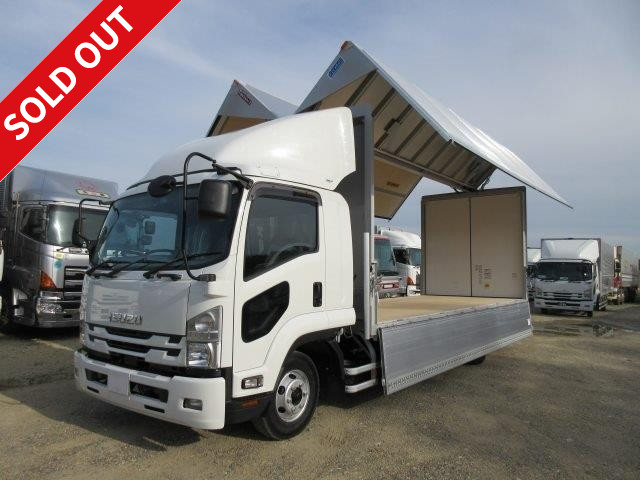 [Lease de Sugu Nori exclusive vehicle] <<New model>> 2018 model Isuzu Forward, medium-sized, aluminum wing, 6200 wide, with retractable PG, air guide plate, and PCS device