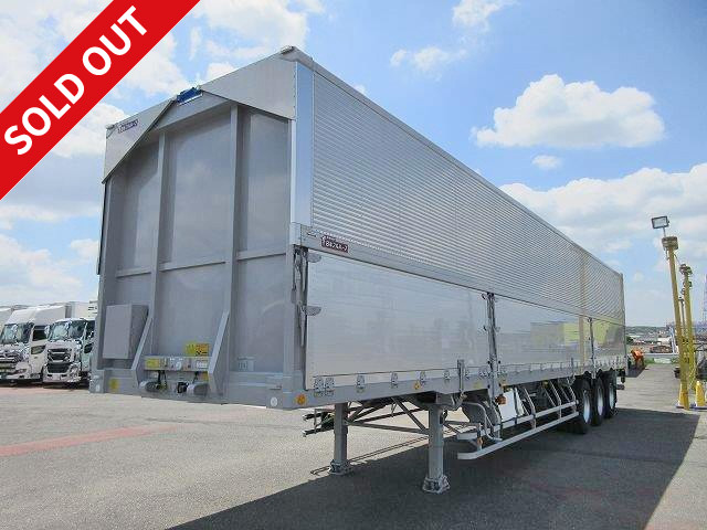 2018 model, made by Nippon Furuhauf, 3-axle wing trailer, with lift axle! Maximum load capacity 26.2t, air suspension