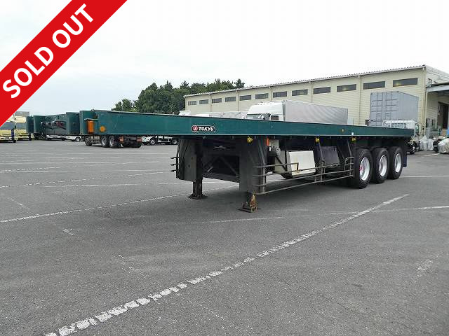 1995 Tokyu chopping board semi-trailer, 3 axles, maximum load 27.4 tons, 2 differential pull