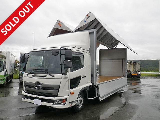 [Lease de Sugu Nori exclusive] [New model] 2018 Hino Ranger, medium-sized aluminum wing, 6200 wide, with combination gate and rear-view camera