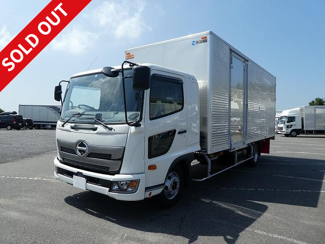 [New model] 2018 Hino Ranger medium-sized aluminum van with side door, 6200 wide, bed included