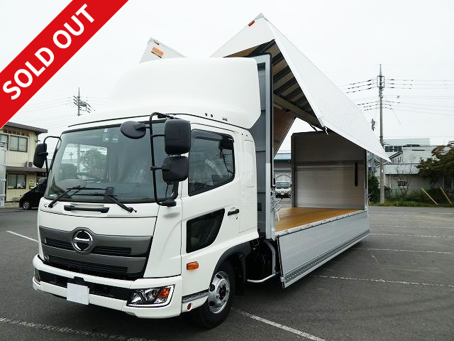 [Lease de Sugu Nori exclusive] [New model] 2018 model Hino Ranger, medium-sized aluminum wing, 7200 wide, with combination gate, rear air suspension, 240 horsepower