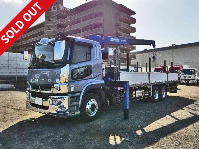 2018 Mitsubishi Fuso Super Great with large crane, Tadano 4-stage, 7-way opening aluminum block, 3-axle high floor, custom corner plating