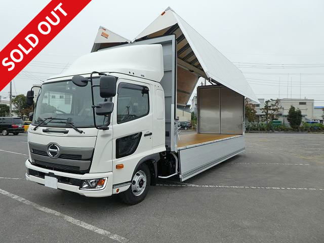 [Lease de Sugu Nori Exclusive] [New Model] 2018 Hino Ranger Medium-sized Aluminum Wing 7200 Wide with Retractable PG 240 Horsepower