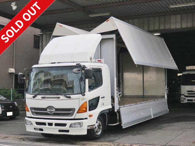 2010 model Hino Ranger medium-sized aluminum wing 6200 wide with retractable pick-up, 240 horsepower, rear wheel air suspension, car navigation system