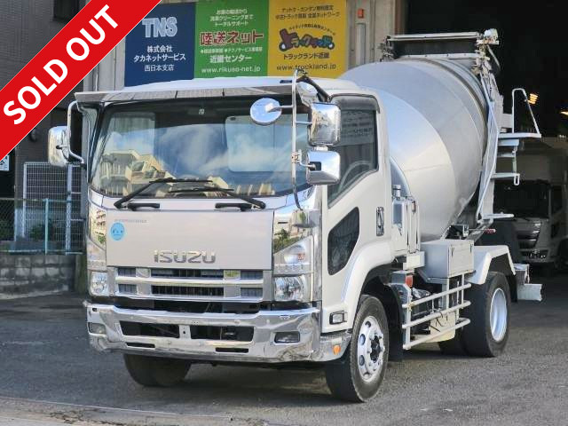 2007 Isuzu Forward, heavy-duty concrete mixer truck, manufactured by ShinMaywa Industries, drum capacity 6.0m3, bedless, vehicle inspection included