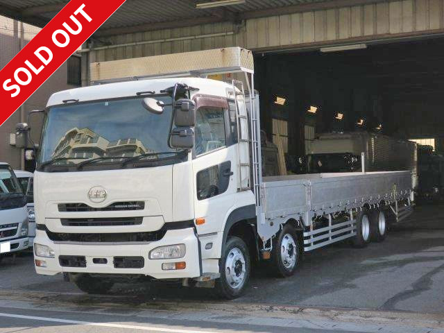 2006 Nissan UD Quon Low-floor 4-axle Large flat body Aluminum block 5-way opening Escot Rear wheel air suspension Retarder