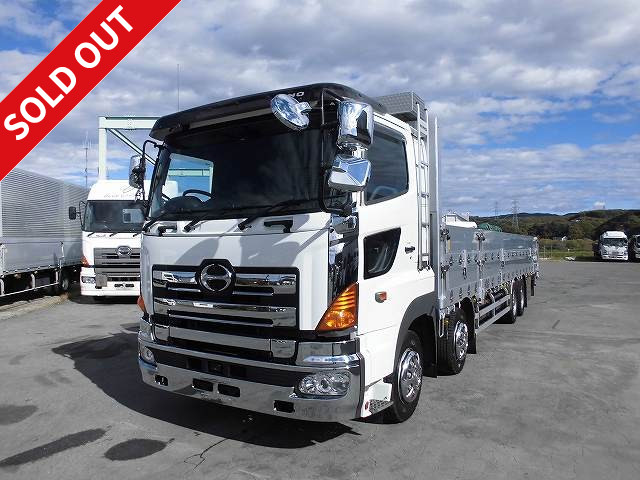 2008 Hino Profia Large flatbed aluminum block 7-way opening 4-axle low floor Corner plating Rear wheel air suspension Vehicle inspection valid until November 2019!