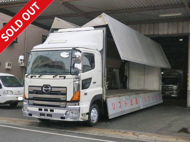 2010 Hino Profia Large aluminum wing Low-floor 4-axle Rear air suspension Retarder Chrome-plated cab mirror With rear-eye camera