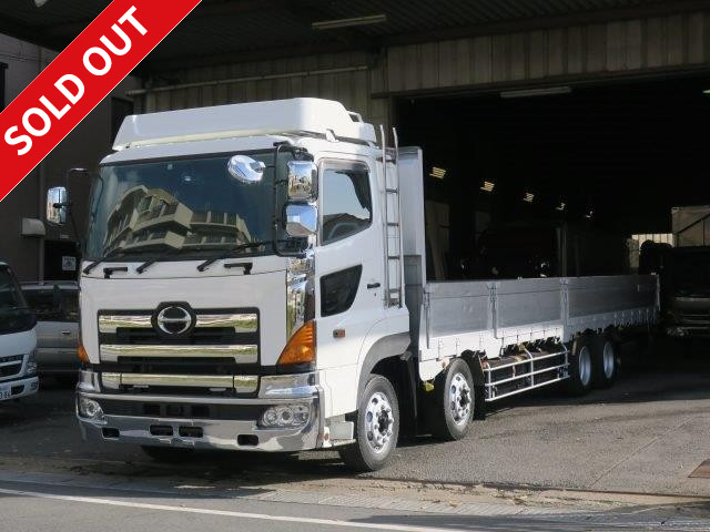 2009 Hino Profia Large flatbed 4-axle low floor Aluminum block 7-way opening Chrome-plated cab 12 pairs of internal hooks Retarder