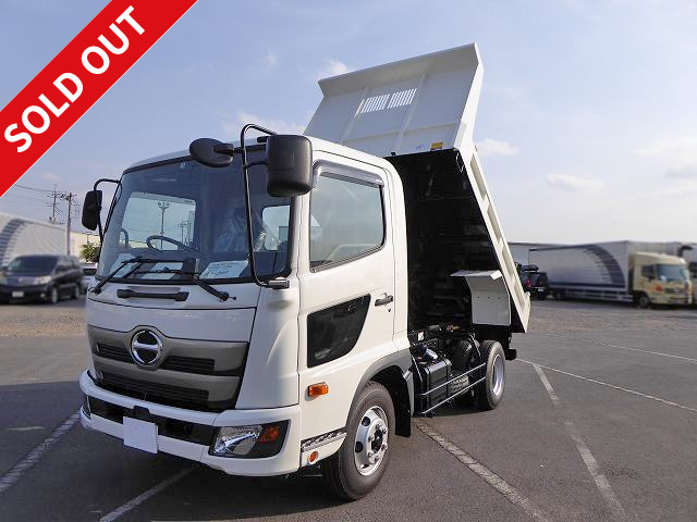 [Rentals available!] [New model] 2018 model Hino Ranger medium-sized dump truck, manufactured by Kyokuto Kaihatsu, one-way opening, bedless, with manual cobo lane