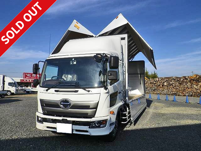 [Lease de Sugu Nori exclusive] 2018 model, new Hino Ranger, increased capacity aluminum wing, combination gate, 6200 wide, 240 horsepower, rear air suspension, back-up camera, ETC