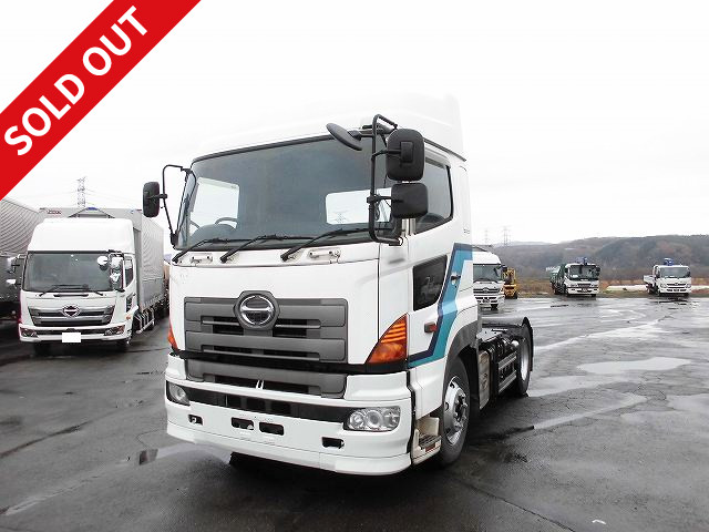 2005 Hino large Profia tractor head, 5th wheel load 11t, 410 horsepower, high roof, retarder, rear wheel air suspension