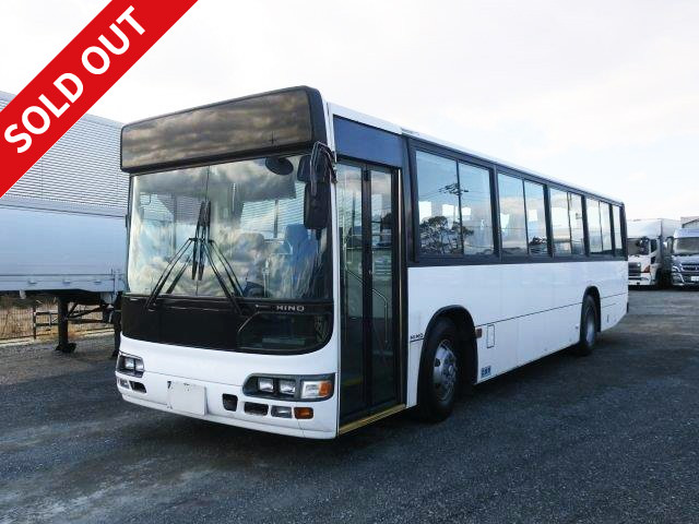 Perfect for a shuttle bus! 2004 Hino Blue Ribbon City large bus, 70-seat capacity, emission-compliant, 11-row seating, all-wheel air suspension, ETC and rear-view camera included