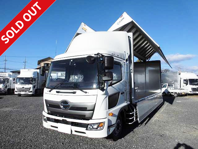 [Lease de Sugu Nori exclusive] 2018 model, new Hino Ranger, increased tonnage, aluminum wing, 7200 wide, 240 horsepower, rear air suspension, back-eye camera, ETC included