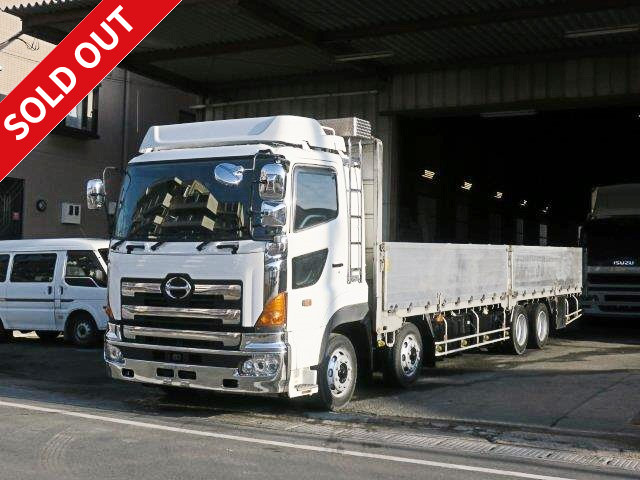 2007 Hino Profia 4-axle low-floor large flatbed aluminum block 5-way opening rear air suspension retarder chrome-plated cab