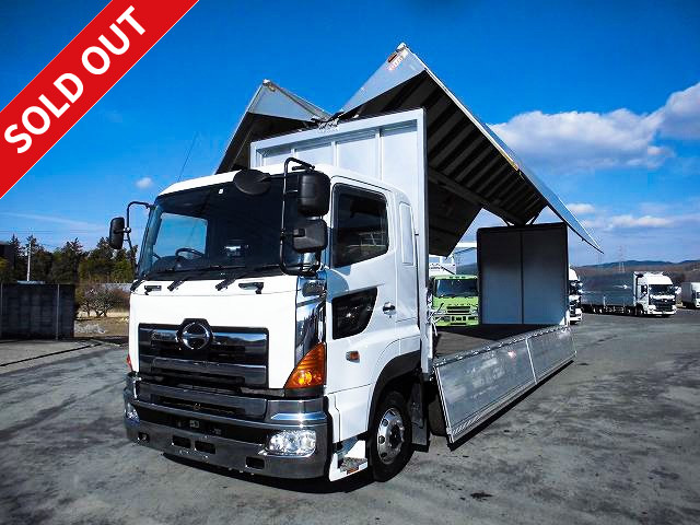 2004 Hino Profia, large aluminum wing, 4-axle low floor, rear air suspension, chrome-plated cab, approx. 604,000 km, 12-speed Proshift