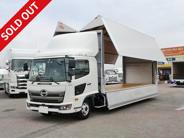 [New model] 2018 Hino Ranger, medium-sized aluminum wing, 7200 wide, with combination gate, 240 horsepower, rear wheel air suspension