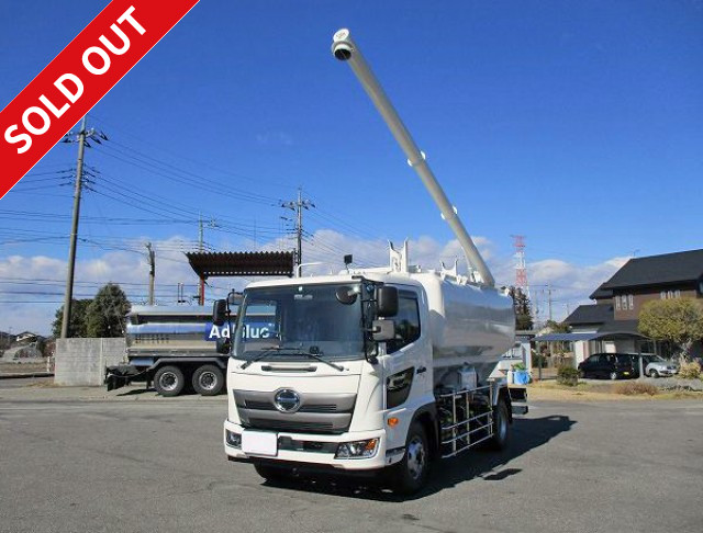 [Lease de Sugu Nori exclusive] 2019 model Hino Ranger, extra-ton, feed transport vehicle, maximum volume 10.9m3, made by ShinMaywa, 3 compartments in the tank, radio-controlled, bedless