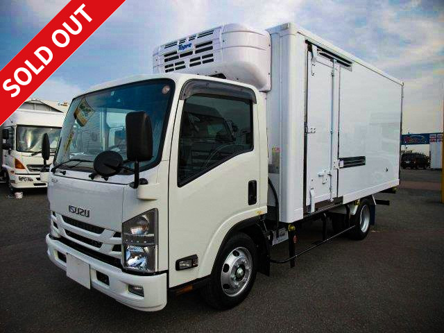 2017 Isuzu Elf Small Refrigerated Van, Loading Capacity 3t, Wide and Long, Made by Topre, -30°C Setting (with Heating Function), Side Door, Standby, Cooling Curtain, Full Flat Low