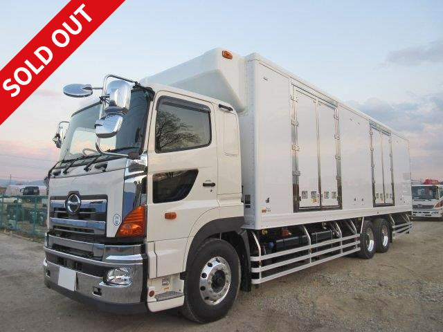 2017 Hino large refrigerated van, high floor, 2 rear axles, 2 left side doors, rear air suspension, 4-row jorder, with standby {-29 degree setting, 2-layer} 