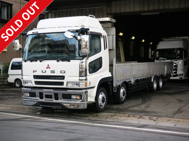 2004 Mitsubishi Fuso Super Great 4-axle low-floor large flatbed aluminum block 5-way opening 13.9t load capacity Rear air suspension 